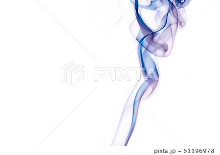 Beautiful patterns and lines of smoke on a white 61196978