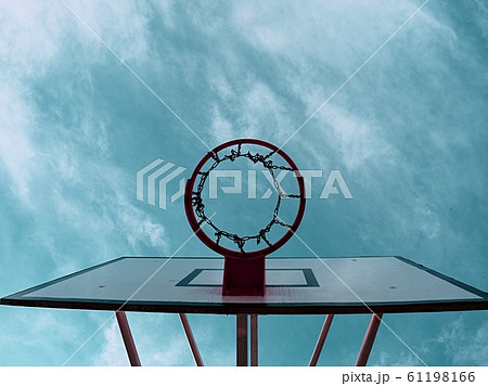 Basketball court under sky 61198166