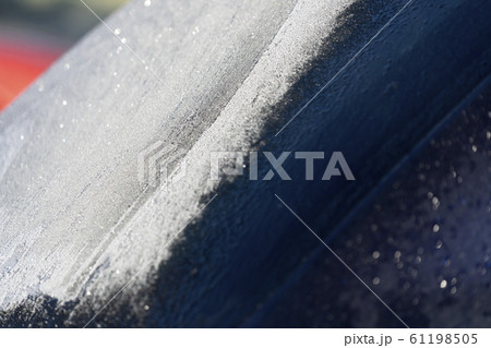 Frozen car window glass detail 61198505