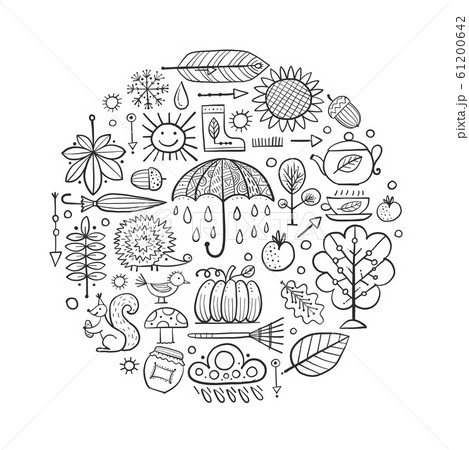 Autumn frame, design elements for your design 61200642