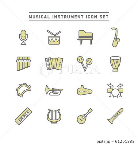 MUSICAL INSTRUMENT ICON SET 61201838