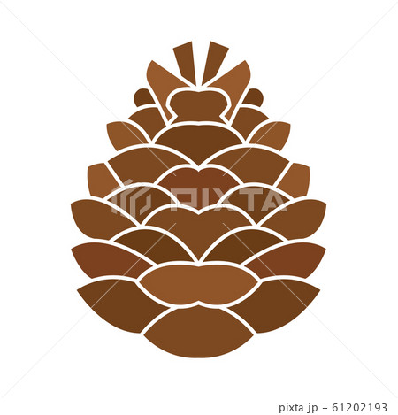 Isolated pine cone icon 61202193