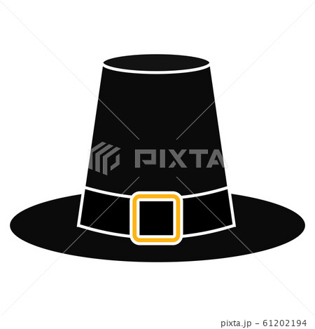 Isolated pilgrim hat icon 61202194