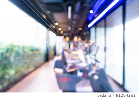 Abstract blur gym and fitness equipment interior Abstract blur gym and fitness equipment interior 61204233