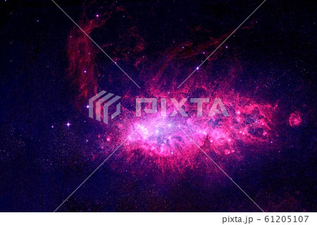 Torn pink cosmic nebula with stars. Elements of Torn pink cosmic nebula with stars. Elements of 61205107