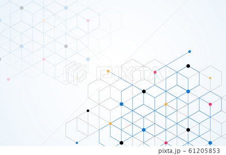 Abstract geometric boxes pattern dot line 61205853