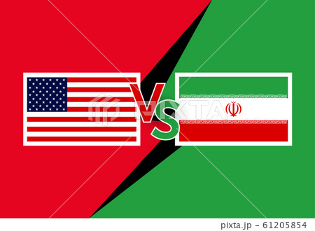 Trade war concept with The USA and Iran country 61205854