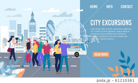 City Excursions in Europe Voyage Vector Webpage 61210361