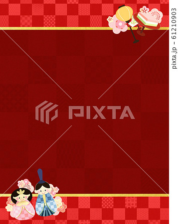 背景-和-和風-和柄-ひな祭り-ひな人形 背景-和-和風-和柄-ひな祭り-ひな人形 61210903