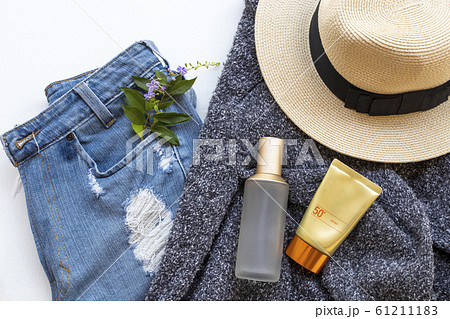 sunscreen spf50 ,toners serum therapy cosmetics health care for skin face with knitting wool sweater ,jean pants of lifestyle woman 61211183