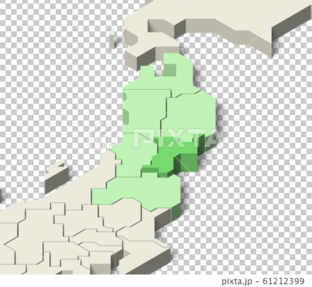 日本地図 東北地方 宮城県のイラスト素材