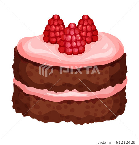 Tasty Sweet Cupcake, Delicious Dessert with Pink Cream and Fresh Raspberry Vector Illustration Tasty Sweet Cupcake, Delicious Dessert with Pink Cream and Fresh Raspberry Vector Illustration 61212429