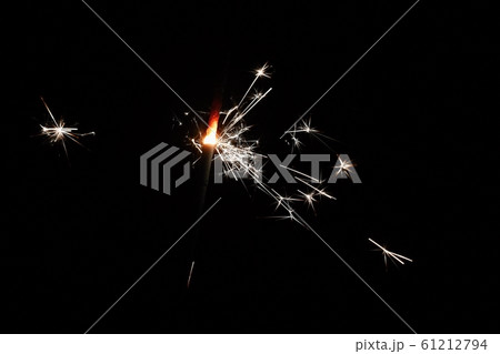 Beautiful abstract shot of sparklers on black background. 61212794