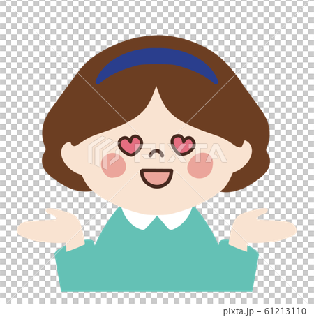 小さい女の子③(目がハート・紹介ポーズ①・左右) 61213110