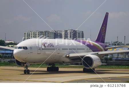 Passenger airplane at the airport Passenger airplane at the airport 61213766