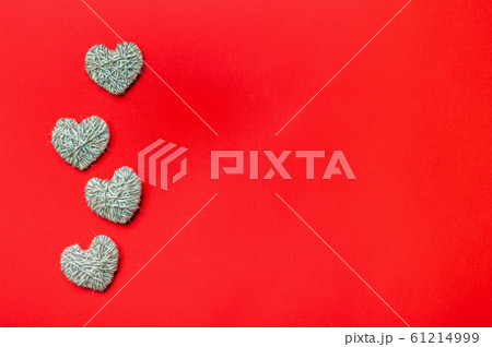 Zero waste Valentine's Day concept, copyspace, red 61214999