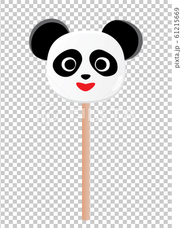 Cute smiling panda stick candy Cute smiling panda stick candy 61215669