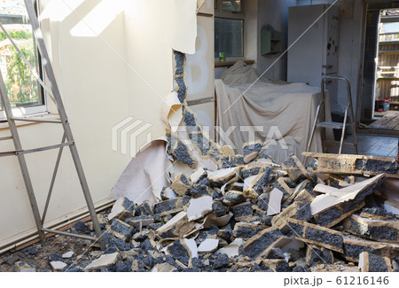Indoor wall demolition Indoor wall demolition 61216146