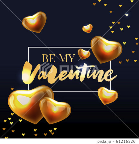 Valentine poster, card, label, banner letter slogan Vector elements for Valentine's day design elements. Typography Love heart 61216526