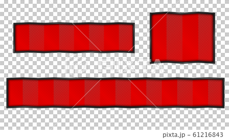 赤色屏風の和風なテロップベース・黒枠 61216843
