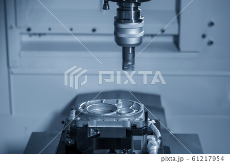The CNC milling machine finishing cut. 61217954