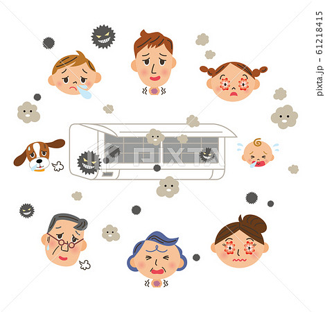 エアコン　アレルギー　三世代家族　病気 61218415