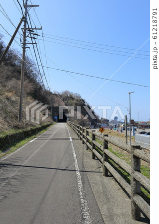 新潟 糸魚川 旧北陸本線線路跡 久比岐自転車歩行者道 新潟 糸魚川 旧北陸本線線路跡 久比岐自転車歩行者道 61218791