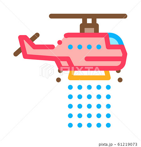 Fire Dept Helicopter Icon Outline Illustration Fire Dept Helicopter Icon Outline Illustration 61219073