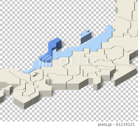 日本地図 北陸地方 石川県のイラスト素材 61219125 Pixta