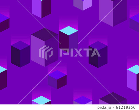 Isometric cubes seamless pattern. 80s retro style Isometric cubes seamless pattern. 80s retro style 61219356
