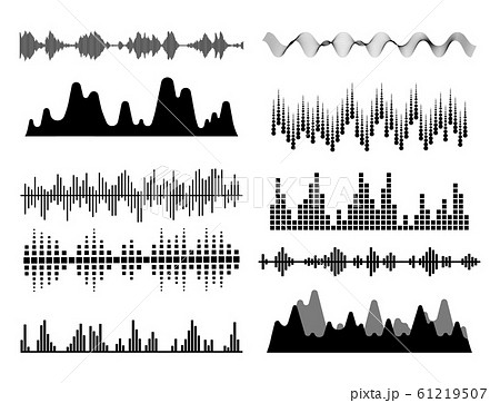 Black sound waves.  61219507