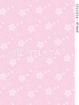 シンプルな桜模様のかわいい背景のイラスト素材 [61221522] - PIXTA