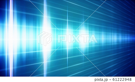 Blue Digital sound wave in perspective view 61222948