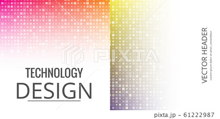 Set of abstract technology web banner. 61222987