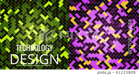Set of geometric pattern. Abstract Background Design. Vector Seamless 61223809