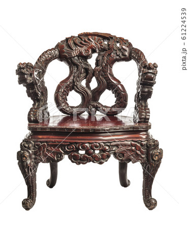Antique Chinese throne chair with carvings made around 1880. Antique Chinese throne chair with carvings made around 1880. 61224539