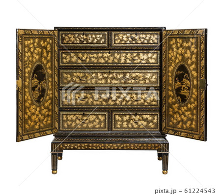 Antique Oriental Lacquered Cabinet 61224543