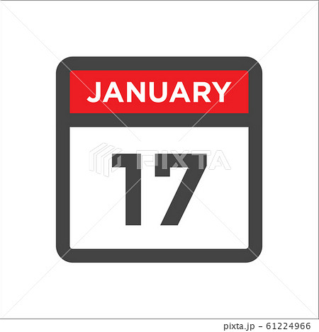 January 17 calendar icon including day of month January 17 calendar icon including day of month 61224966