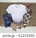 White tshirt mockup - shirt boots plaid scarf and 61225481