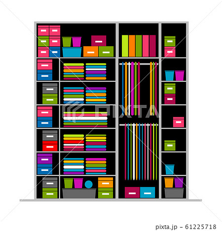 Wardrobe inside, illustration for your design Wardrobe inside, illustration for your design 61225718