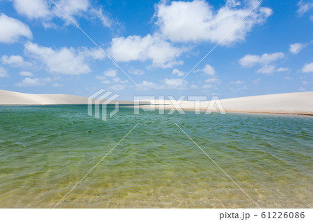 White sand dunes panorama from Lencois Maranhenses 61226086