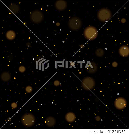 Gold bokeh, shiny glittering golden and silver stars 61226372