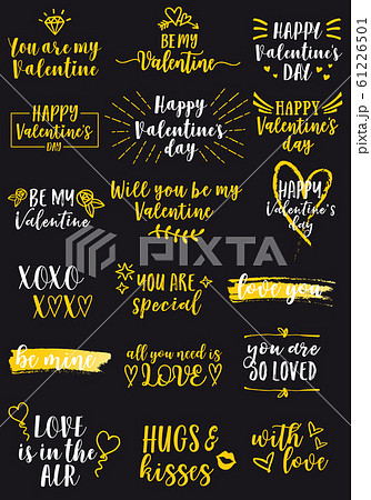 Valentines day cards, vector design elements Valentines day cards, vector design elements 61226501