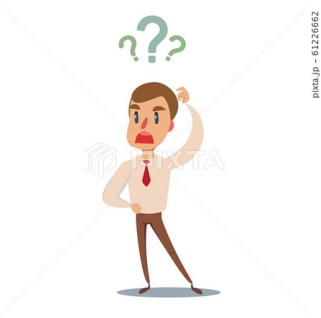 Young businessman having no idea, Business concept Young businessman having no idea, Business concept 61226662