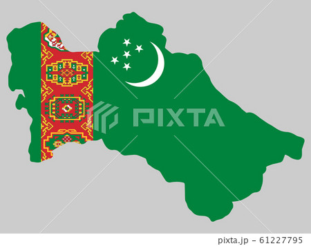 Turkmenistan Map flag Vector illustration eps 10