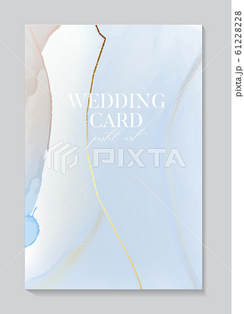 Inspiration blue typography poster with marble liquid flow shape and gold foil lines and glitters 61228228