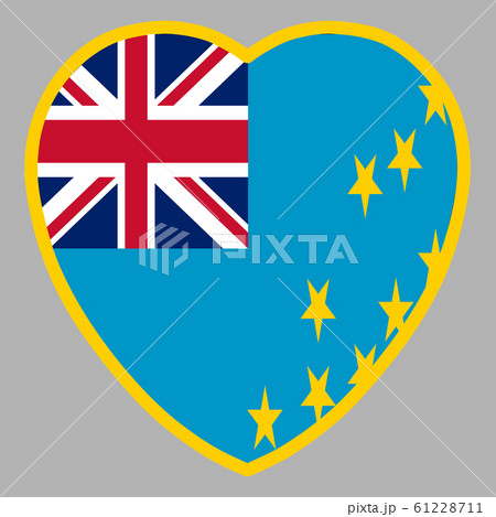 Tuvalu Flag In Heart Shape Vector illustration eps Tuvalu Flag In Heart Shape Vector illustration eps 61228711