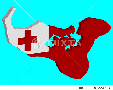 Tonga Map flag Vector 3D illustration eps 10 61228713