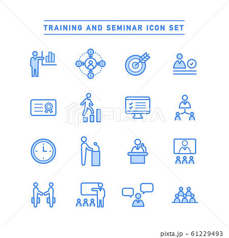 TRAINING AND SEMINAR ICON SET 61229493