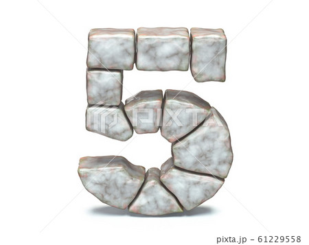 Rock masonry font Number 5 FIVE 3D Rock masonry font Number 5 FIVE 3D 61229558